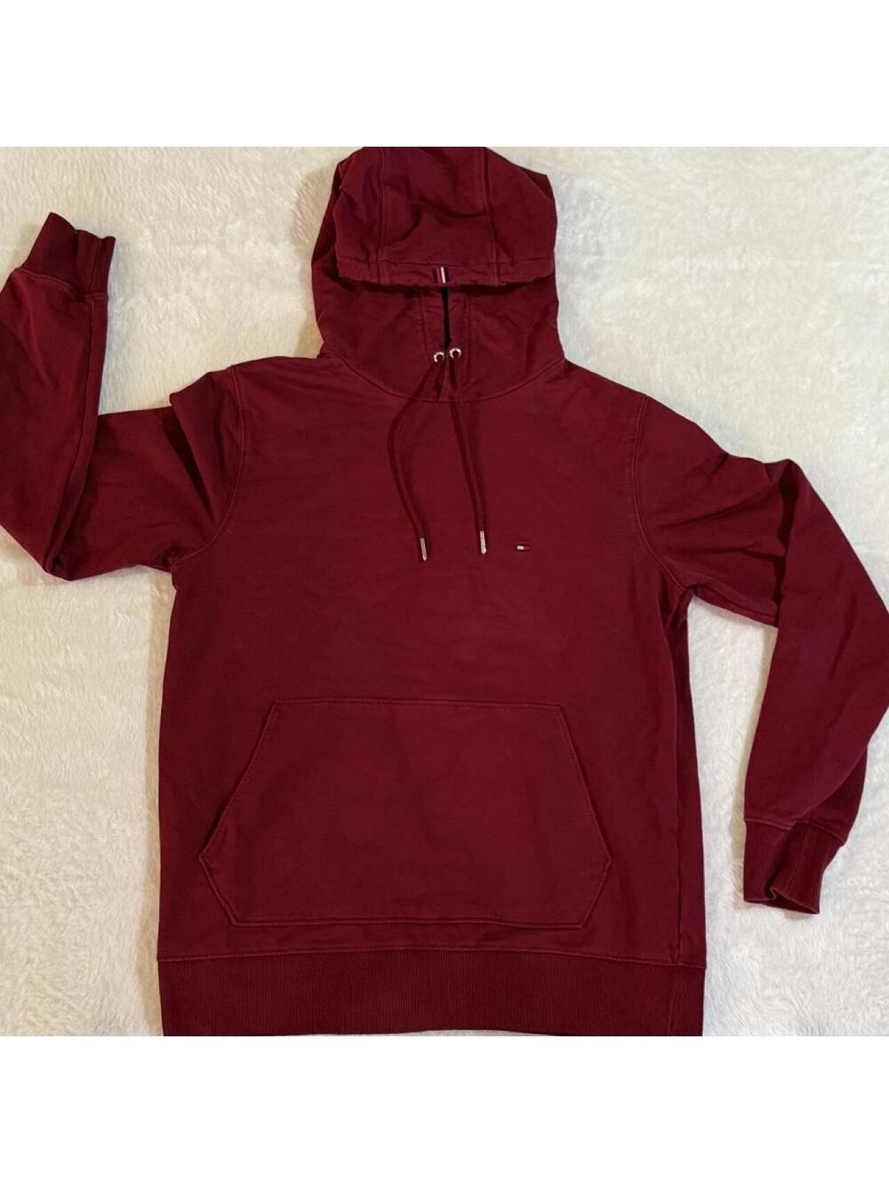 Tommy Hilfiger Men's Burgundy and Red Hoody